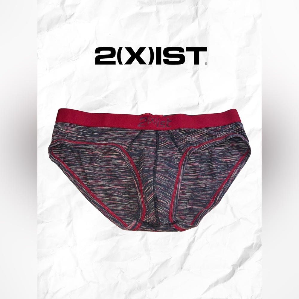 2xist Red Space Dyed No Show Brief